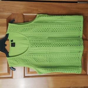 * Rafaella Women's Soft Lace Green Tank Top, Summer Size XXL Excellent Condition